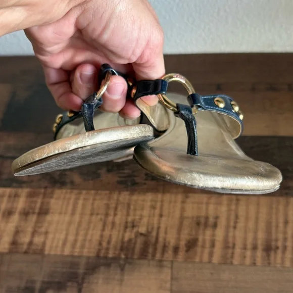 Lily Pulitzer Navy Patent Wedge Sandals✨ - Picture 7 of 8